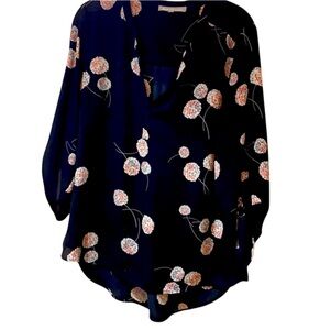Daniel Rainn Floral Black Blouse large
